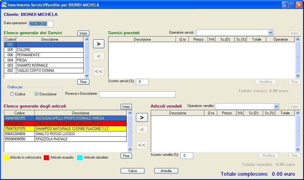 Foto 3Software programma gestionale parrucchiere e centro estetico