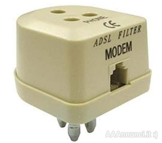 4 Filtri ADSL Spina Tripolare/Presa Tripolare e Presa 6P 4C,