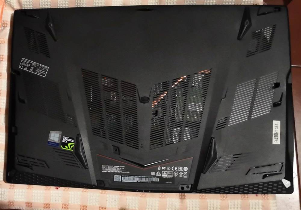 Foto 5Pc Notebook MSI Leopard mod. GE73 8RF Intel I7 8th gen