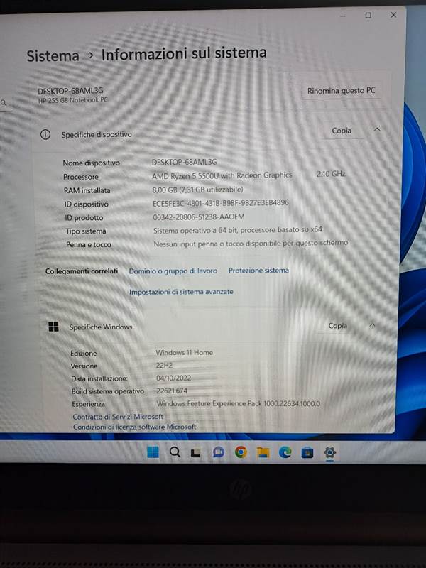 Pc portatile Hp