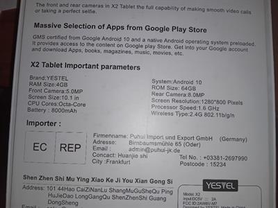 Tablet Yestel pari al nuovo, modello x2, colore oro rosa - Anteprima 3