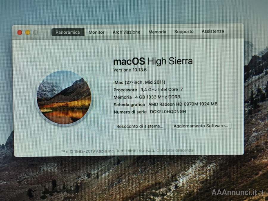 Foto 2Vendesi imac 27 metà 2011, ottime condizioni
