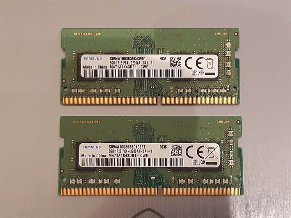 Samsung RAM 2x8gb (16 gb) 3200 mhz DDR4 per laptop