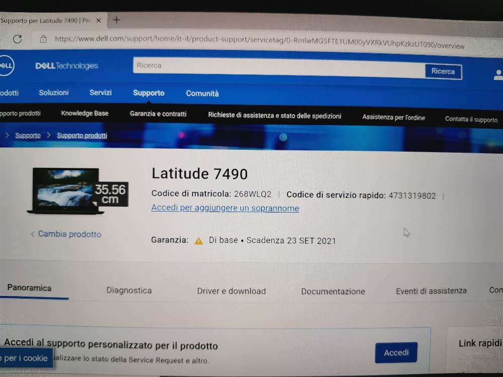 Foto 6Notebook Marca DELL Latitude 7490 i5 8350u - usato ancora garanzia