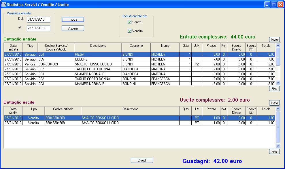 Foto 5Software programma gestionale parrucchiere e centro estetico