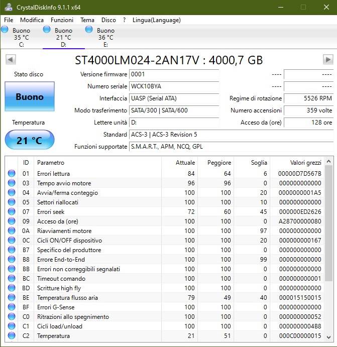 Hard Disk Esterno 2,5 Maxtor 4TB USB