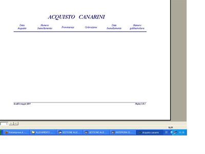 SOFTWARE GESTIONALE ALLEVAMENTO CANARINI - Foto 2