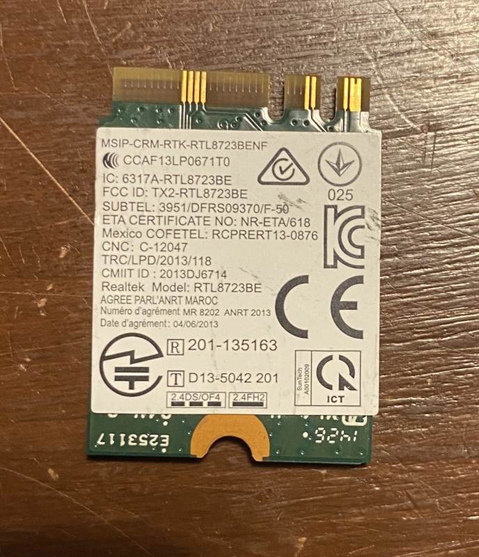 Scheda Wifi realtek RTL8723BE