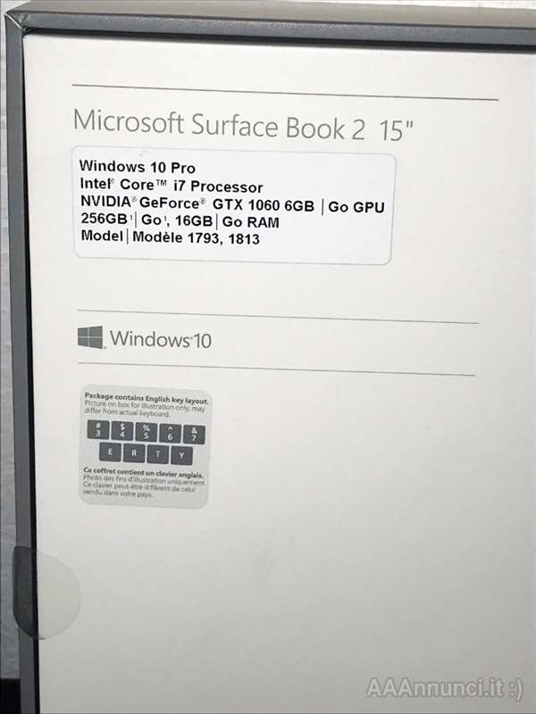 Surface Book 2 Display 15 i7 16GB GTX1060