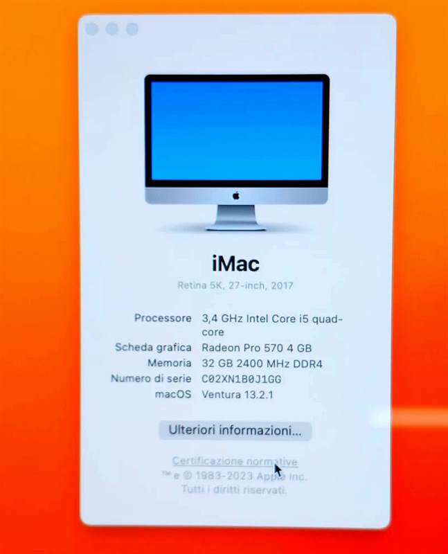 Foto 4 IMac27 retina GHz 2017 - 32 GB Come nuovo