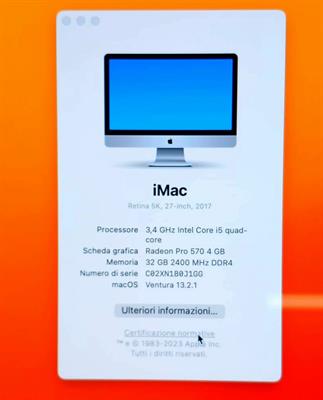 IMac27 retina GHz 2017 - 32 GB Come nuovo - Foto 4