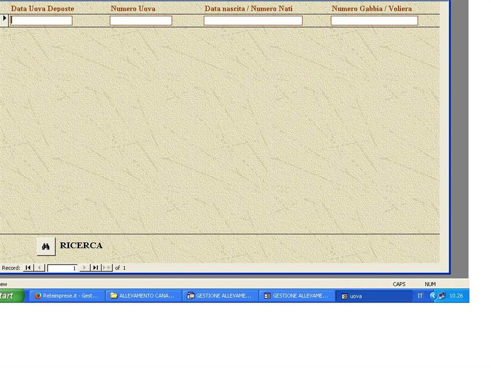 Foto 3 SOFTWARE GESTIONALE ALLEVAMENTO CANARINI