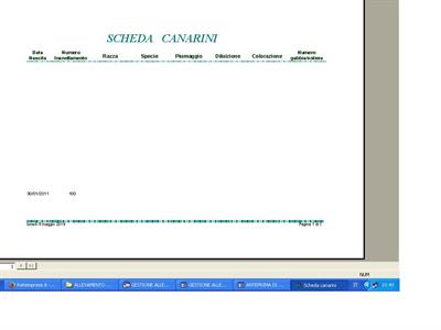 SOFTWARE GESTIONALE ALLEVAMENTO CANARINI - Anteprima 1