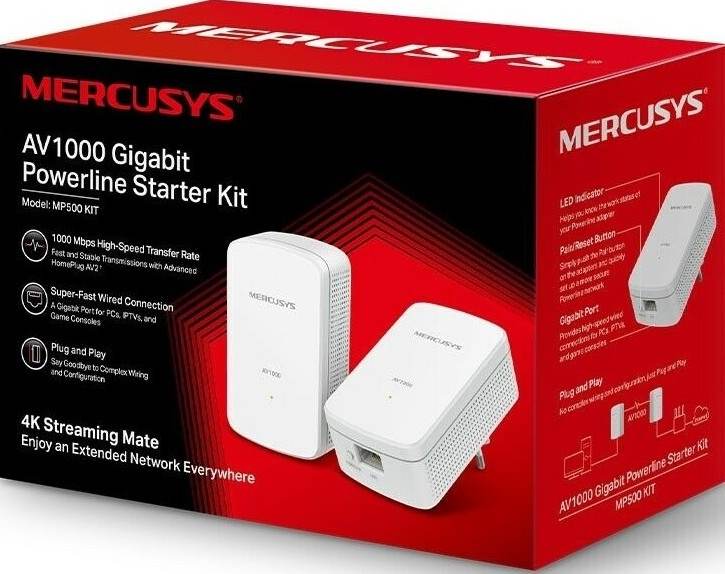 Powerline Mercusys Extender AV1000 Gigabit 2pz
