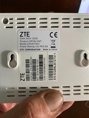 Modem Open Fiber, marca ZTE, mod. ZXHN F601 - Foto 3